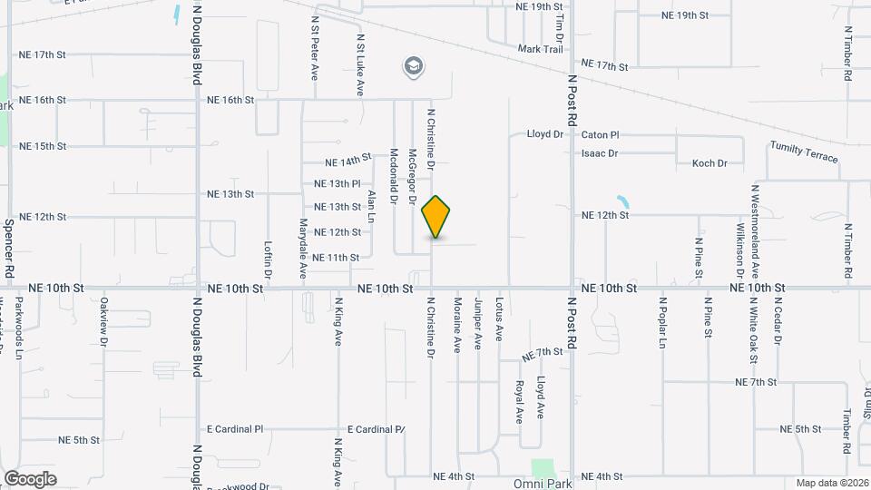 9600 NE 11th St Map and Location Details