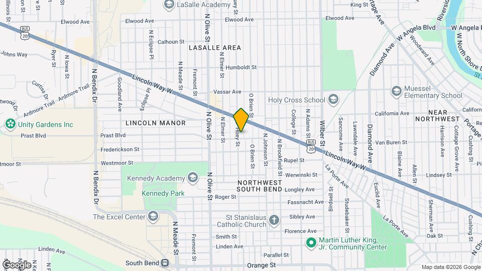 834 Huey St Map and Location Details