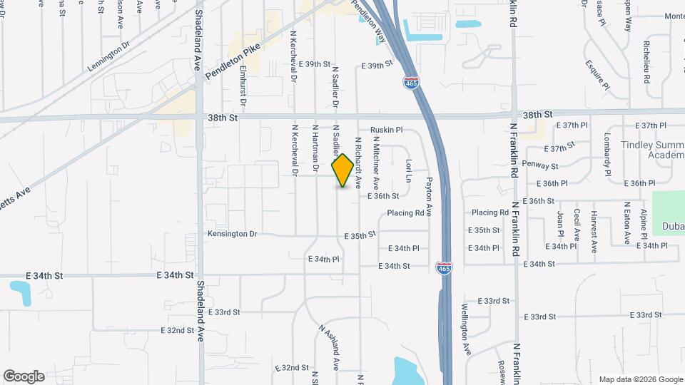 3645 N Sadlier Dr Map and Location Details