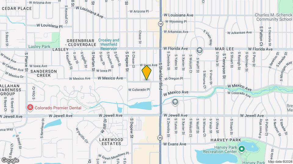 2868 S Benton St Map and Location Details