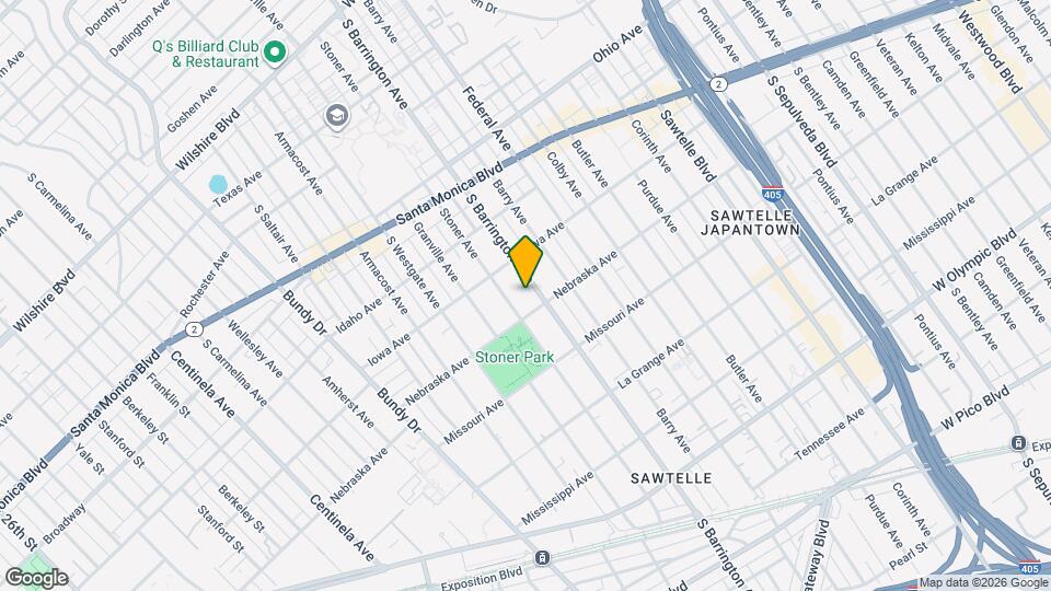 1745 S Barrington Ave Map and Location Details