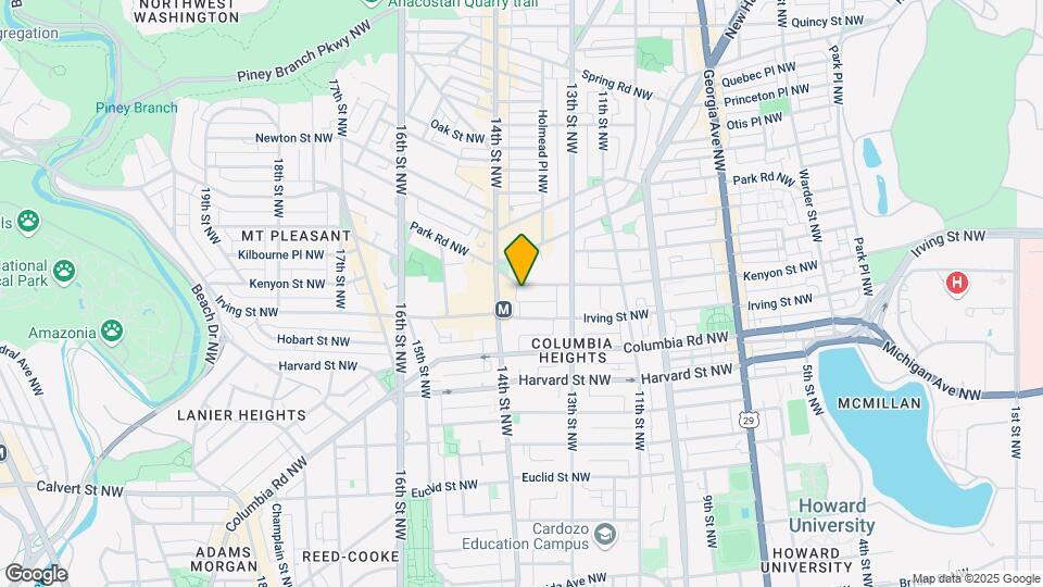 1368-1370 Kenyon St NW Map and Location Details