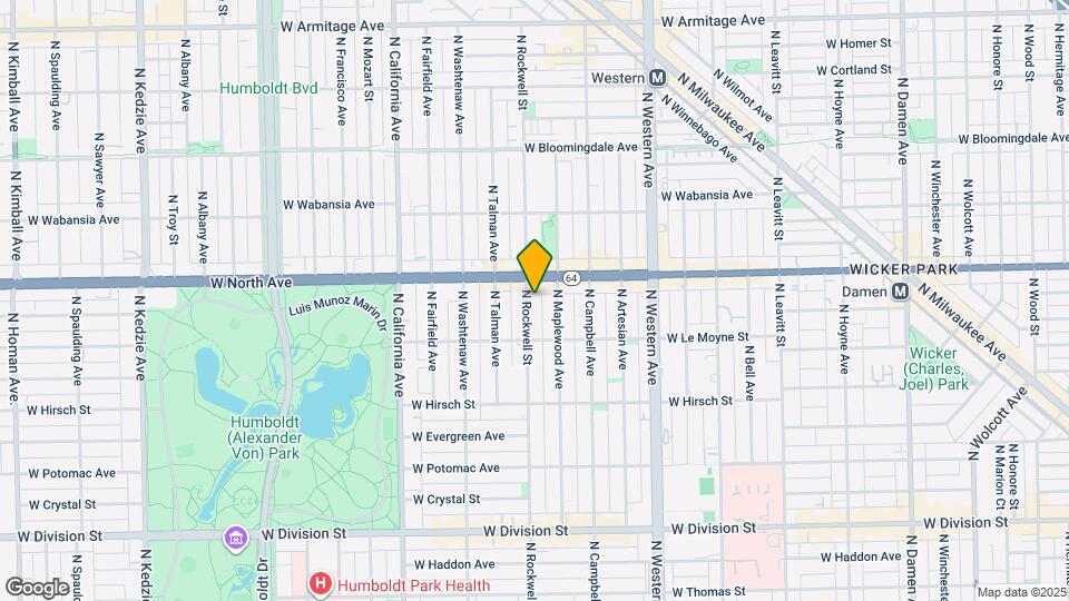 1537 N Rockwell St Mapa y Detalles de la Ubicación