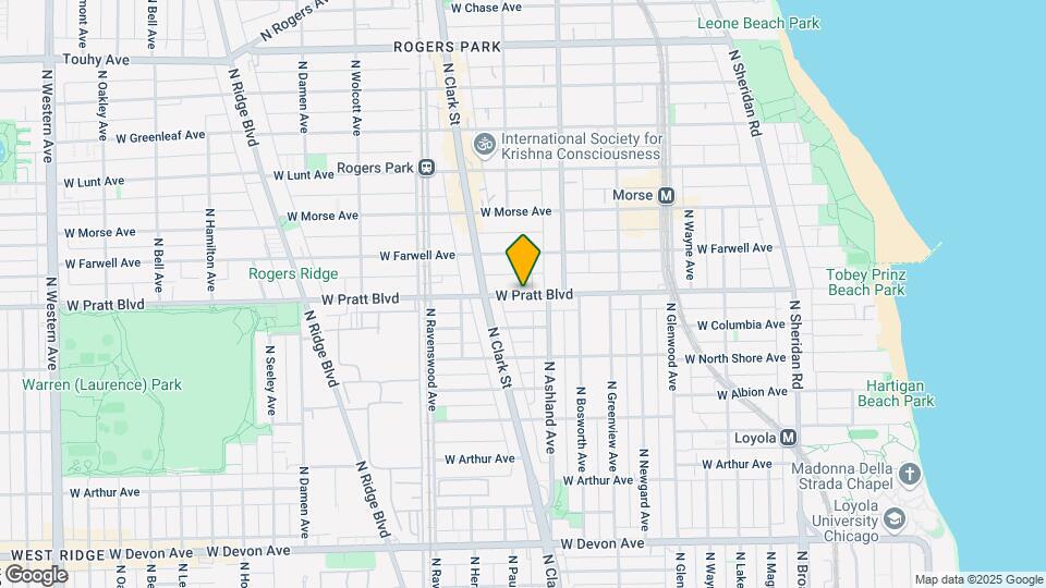 1644 W Pratt Blvd Mapa y Detalles de la Ubicación
