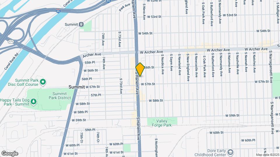 5643 S Harlem Ave Map and Location Details