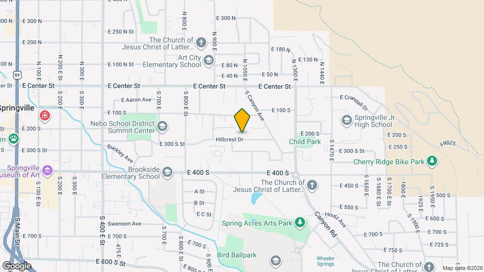 1035 Hillcrest Dr Map and Location Details