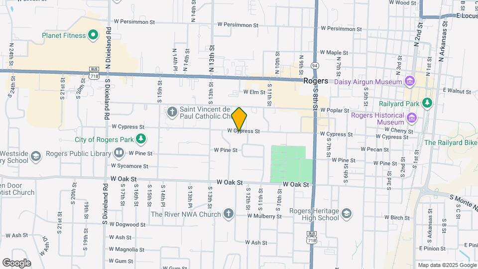 1122 W Cypress St Map and Location Details