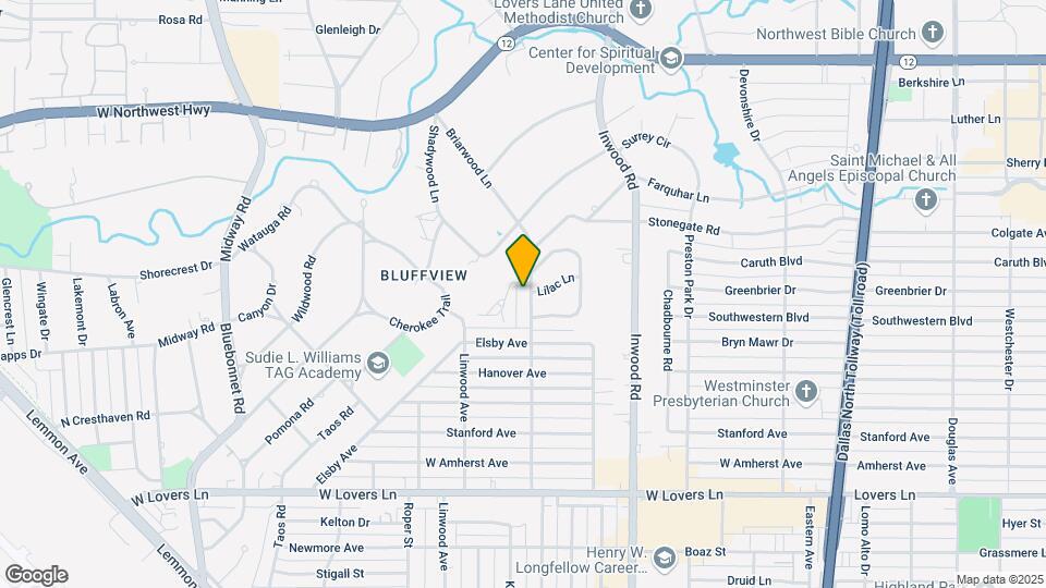8525 Briarwood Ln Map and Location Details