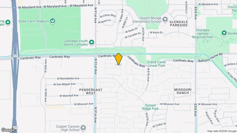 8914 W Rancho Dr Map and Location Details