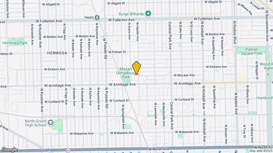 2028 N Hamlin Ave Map and Location Details