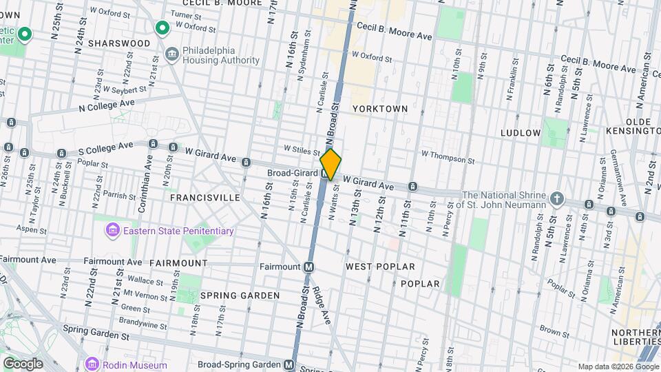 925-29 N Broad St Map and Location Details