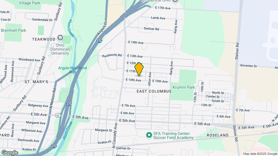 2864 E 10th Ave Map and Location Details
