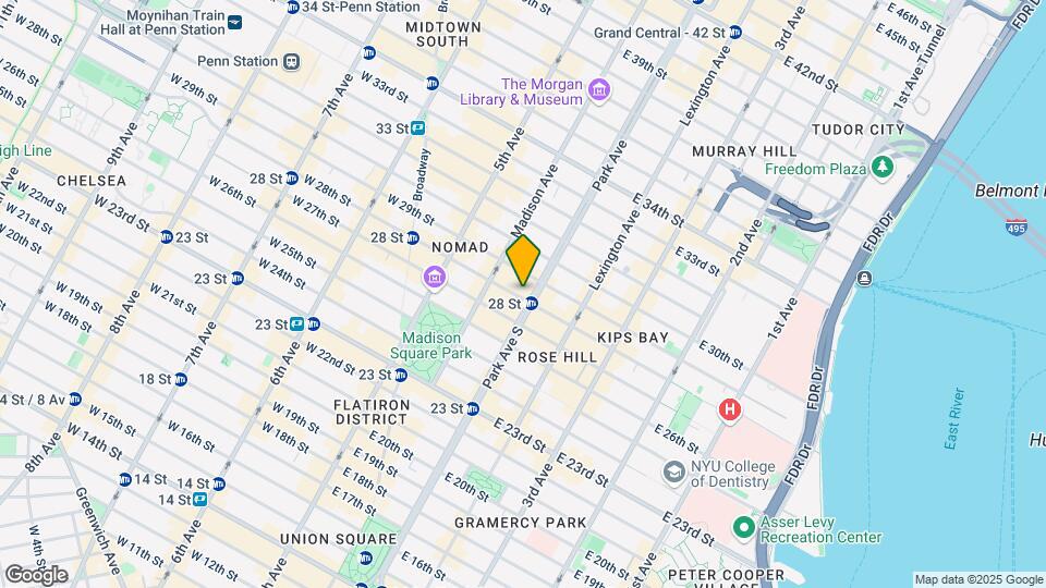 45 E 28th St Map and Location Details