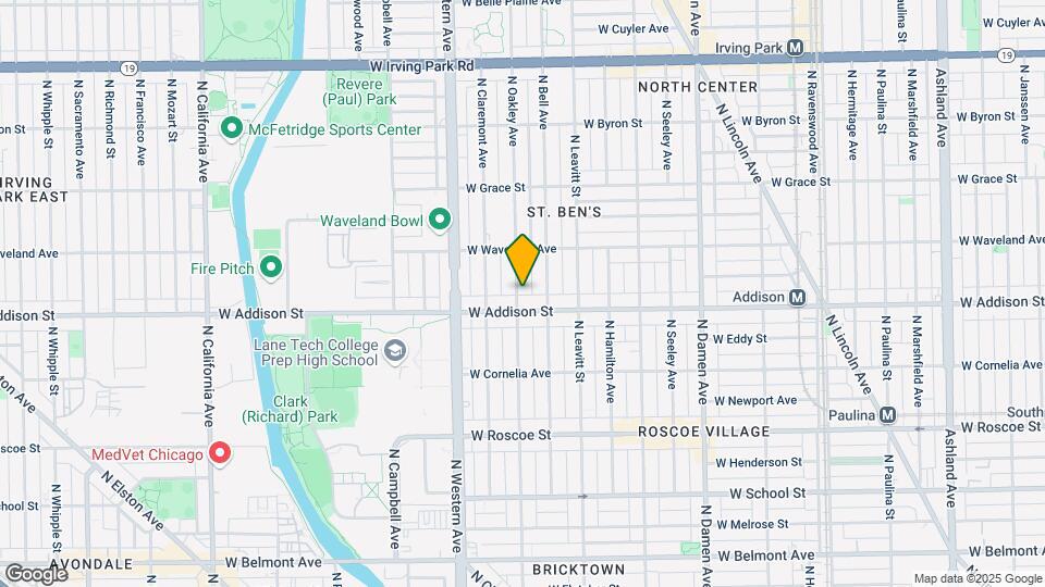 3615 N Oakley Ave, Unit 2 Map and Location Details