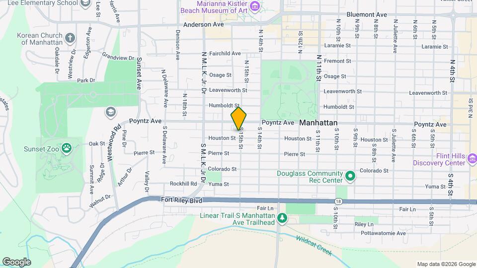 1500 Houston St, Unit 1500 Houston St Apt A Mapa y Detalles de la Ubicación