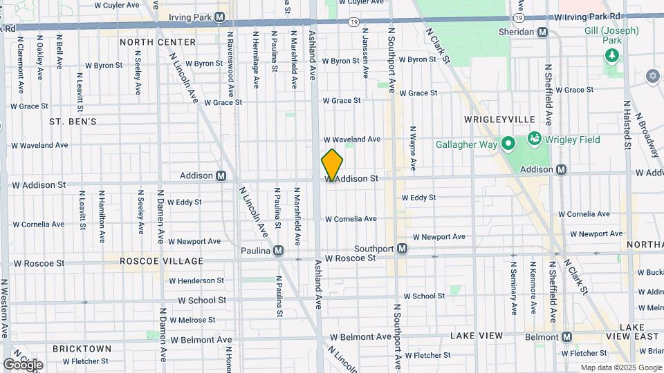 1535 W Addison St Map and Location Details
