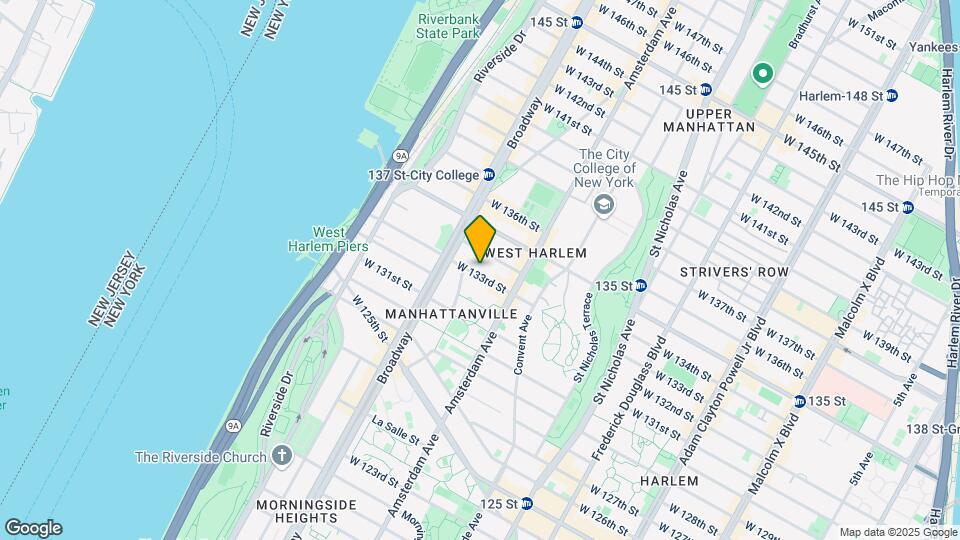 537 W 133rd St Map and Location Details