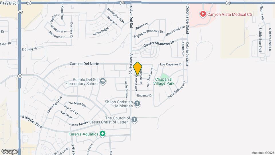 1053 Monte Vista Ave Map and Location Details