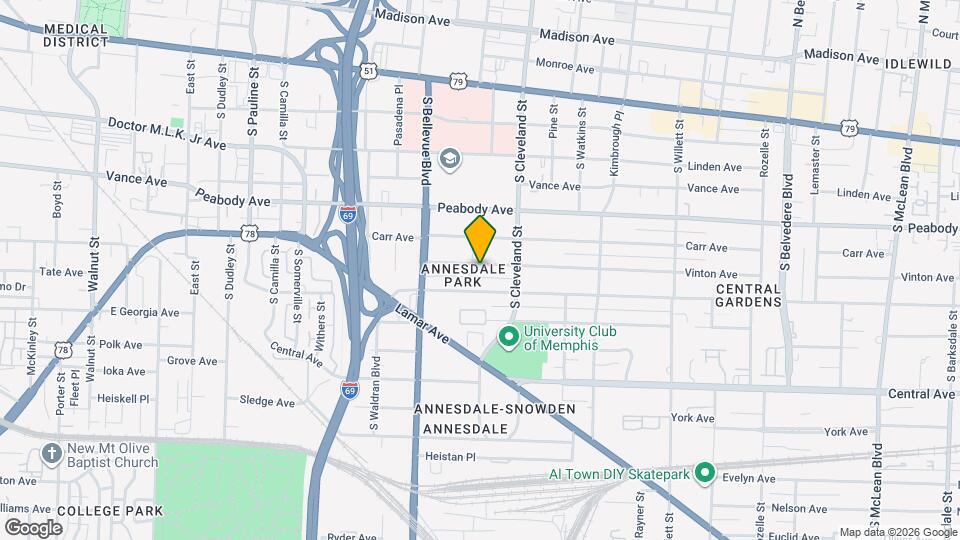 1295 Vinton Ave Map and Location Details