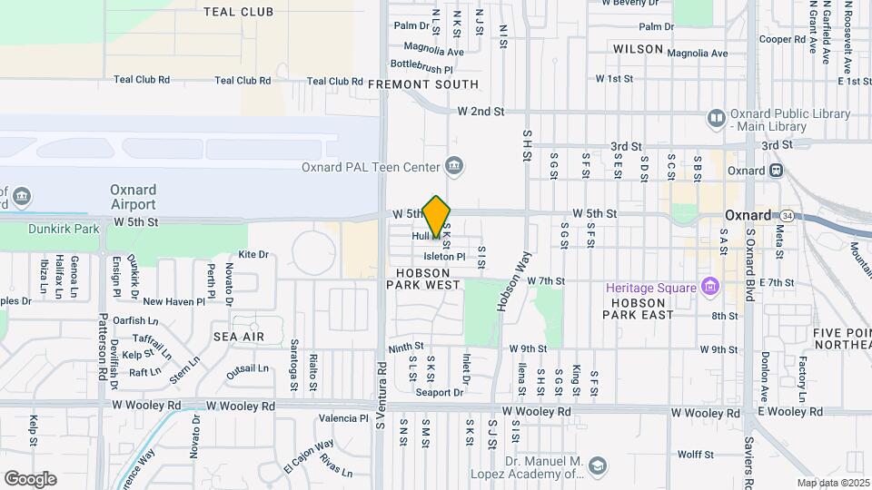 1210 Hull Pl Map and Location Details