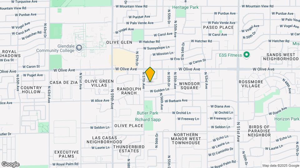 5648 W Townley Ave Map and Location Details
