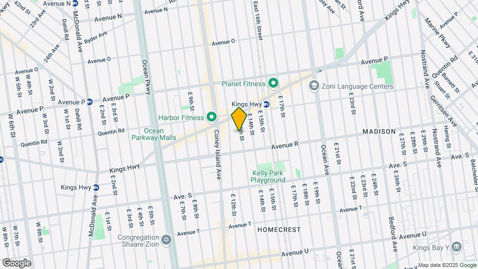 1745 E 13th St Map and Location Details