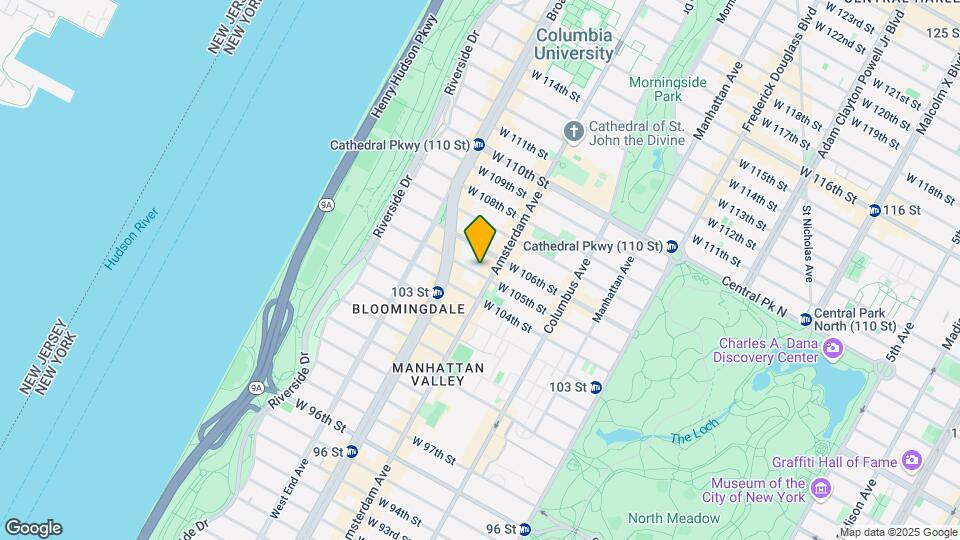 211 W 105th St Map and Location Details