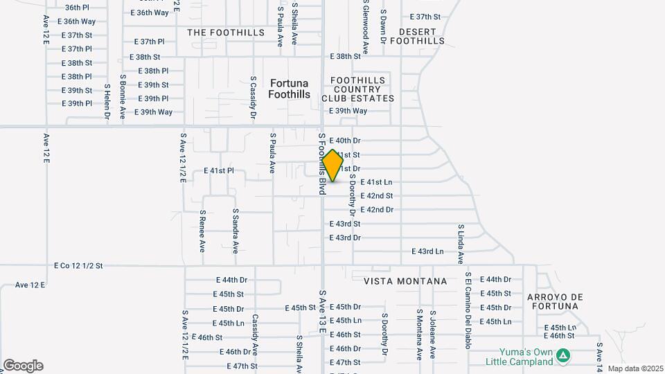 13111 E 41st Ln Map and Location Details