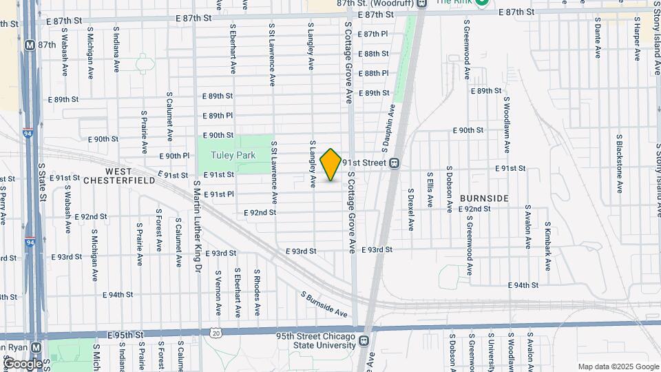722 E 91st Pl Map and Location Details