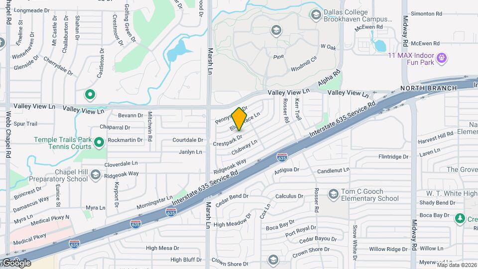 3817 Crestpark Dr Map and Location Details