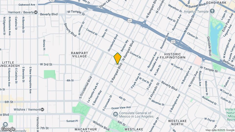 131 S Rampart Blvd Map and Location Details