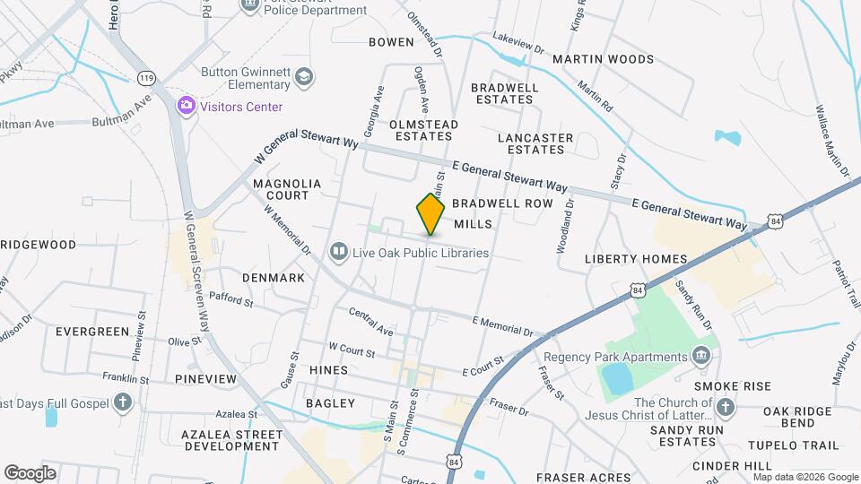 101 E Mills St Map and Location Details