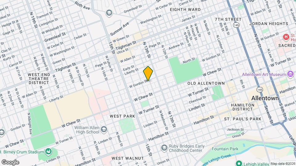 1332 W Gordon St Map and Location Details