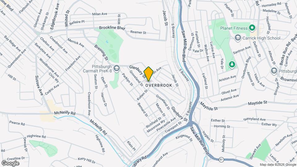 2266 Glenbury St Map and Location Details