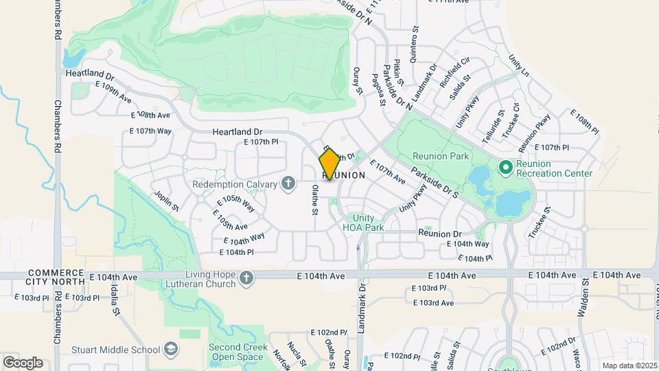 16748 E 106th Pl Map and Location Details