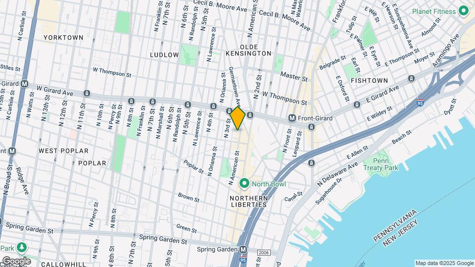 1124 N American St, Unit 9 Map and Location Details