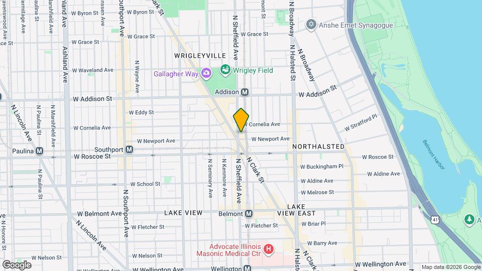 3439 N Sheffield Ave, Unit GDN Mapa y Detalles de la Ubicación