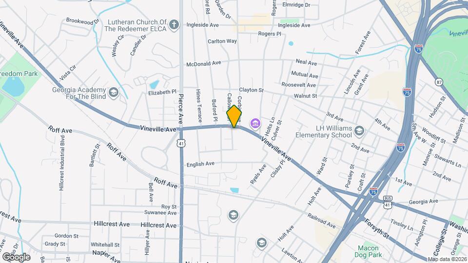 2432 Vineville Ave, Unit 1 Map and Location Details