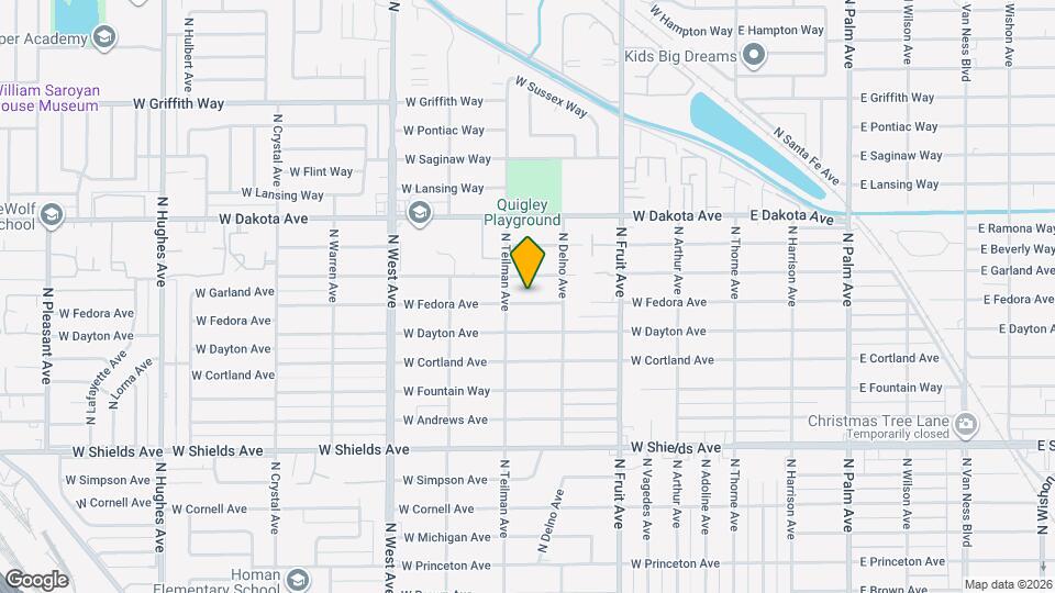 816 W Fedora Ave Map and Location Details