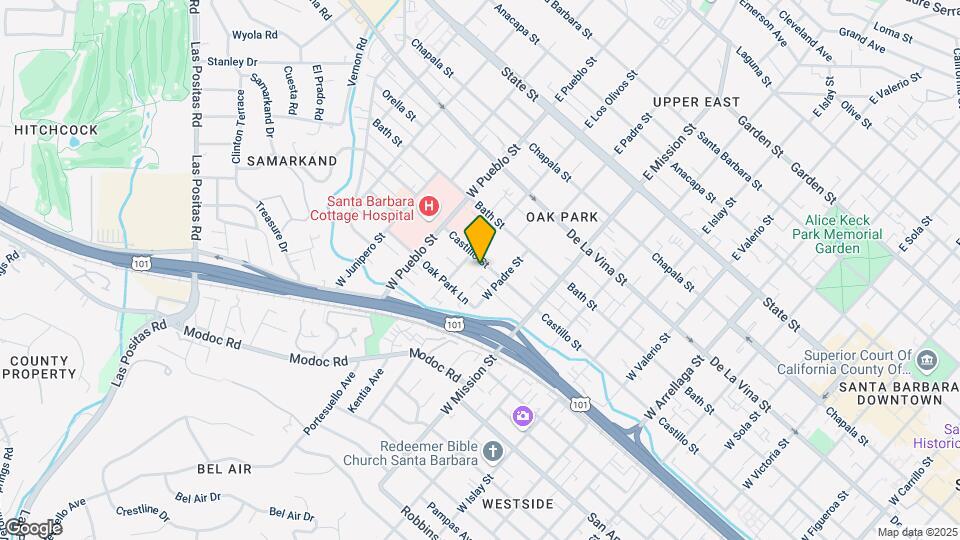 2121 Castillo St Mapa y Detalles de la Ubicación