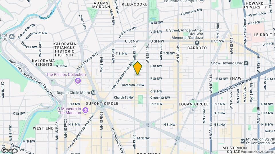 1635 R St NW Mapa y Detalles de la Ubicación