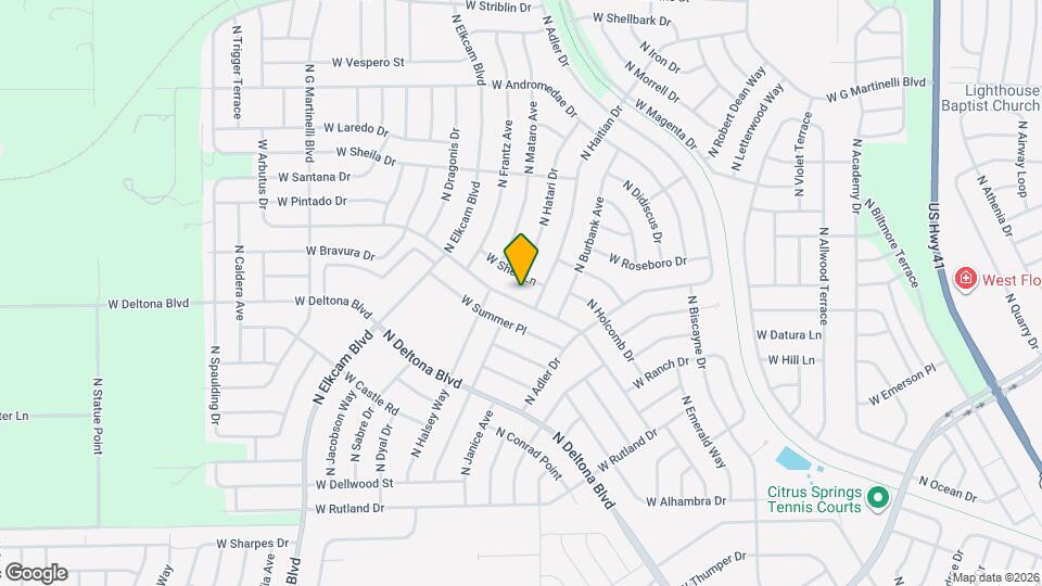 2265 W Arbutus Dr Mapa y Detalles de la Ubicación