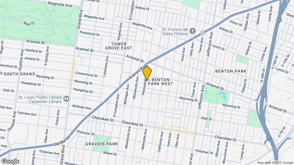 3168 Pennsylvania Ave Map and Location Details