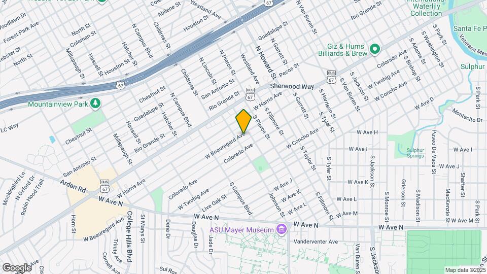 2411 W Beauregard Ave Map and Location Details