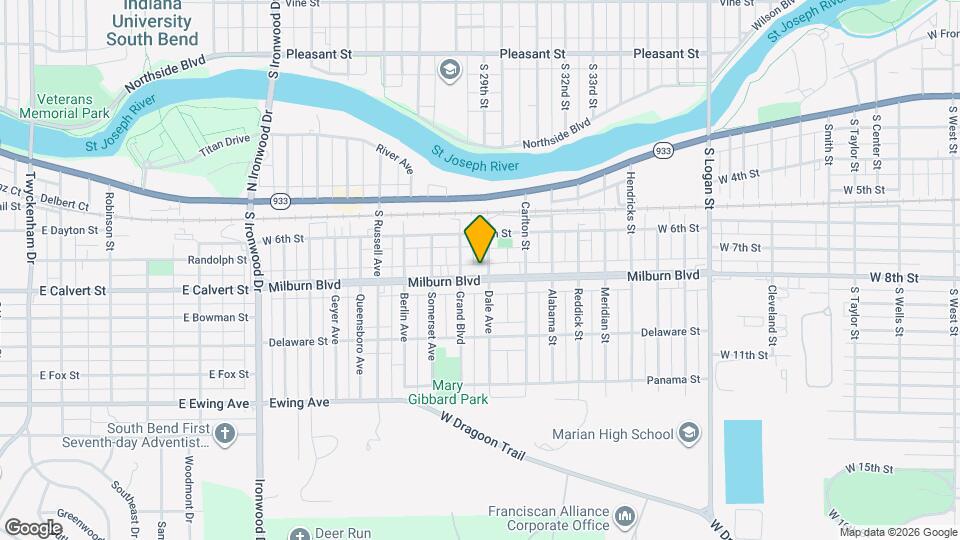 2106 Milburn Blvd Map and Location Details