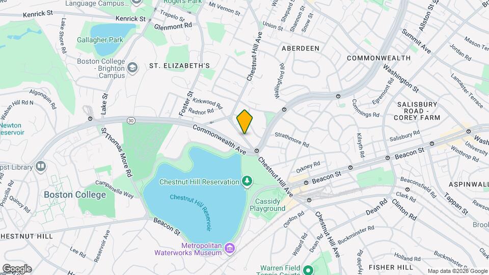 262 Chestnut Hill Ave, Unit 17 Map and Location Details