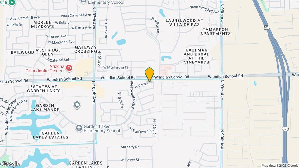 10355 W Dana Ln Map and Location Details