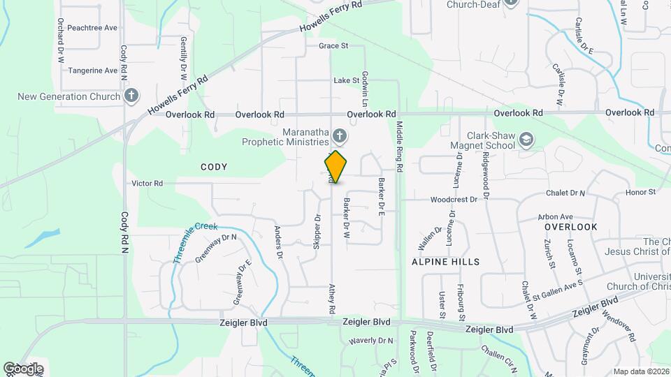 1304 Athey Rd Mapa y Detalles de la Ubicación