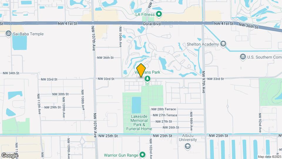 10261 NW 32nd Terrace Map and Location Details