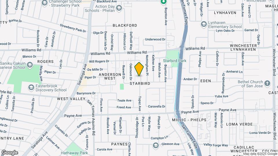 1125-1123 Topaz Ave Map and Location Details